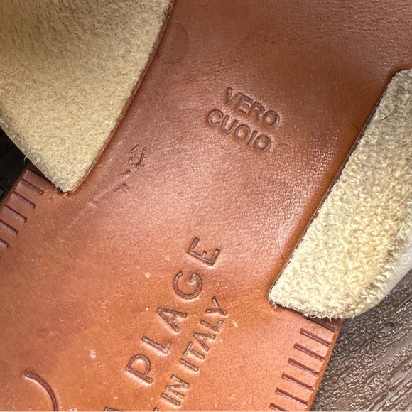 Joie A La Plage Slip On Leather Sandals in White/Brown 38 - Picture 6 of 7